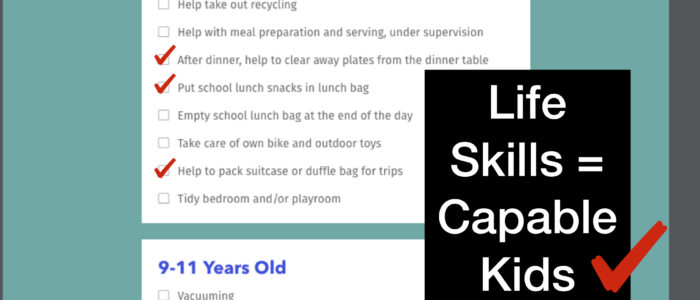 SharonSelby A Checklist Of Age Appropriate Life Skills Ages 2 